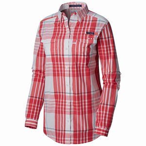 Columbia PFG Super Bonehead™ II Långärmad Tröja Dam Rosa/Vita (OFBPS8149)